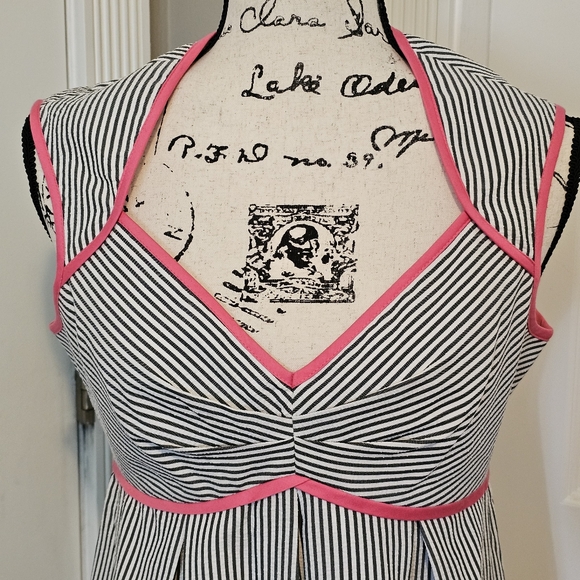 London Times Stripe Seersucker Dress - Picture 5 of 6